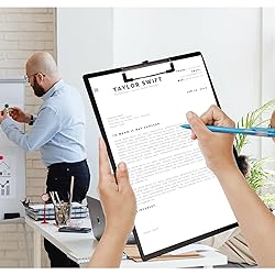 BOMKEE Black Clipboard, 10 Pack A4 Letter Size