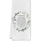 SereneHanctuary Irish Blessing Gifts Kitchen Towels, St. Patrick's Day Irish Gifts for Women Men Dish Tea Towels,Ireland Blessing Decorative Hand Towel for Kitchen Bathroom, 16x24 Inch