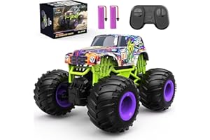 DEERC All Terrain Remote Control Monster Truck Toy,1:16 Scale RC Car for Boys,2.4Ghz High Speed Electric Vehicle,Big Foot RC Truck Gift, RTR Crawler for Kids