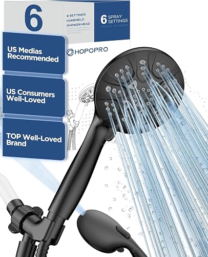 6-Mode High Pressure Handheld Shower Head with Power Wash, HOPOPRO High ...