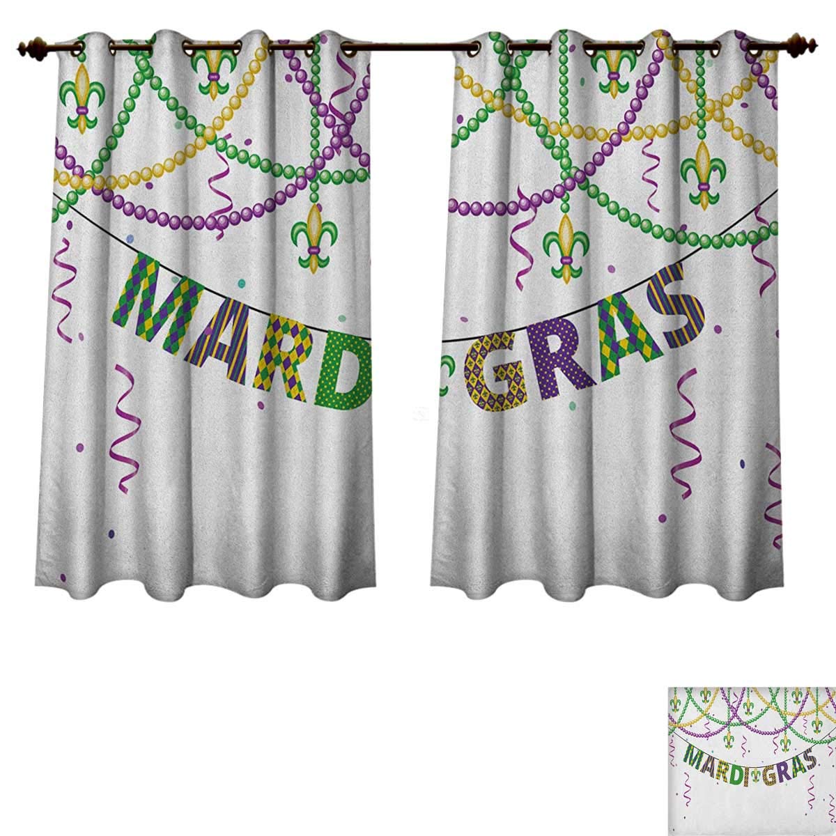 Amazon Com Mardi Gras Bedroom Thermal Blackout Curtains Festive