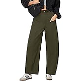 Blooming Jelly Womens Baggy Barrel Pants Wide Leg Casual Halara Pants Loose Trousers with Pockets