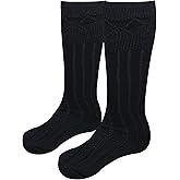 EZE Kilt Hose for men, Traditional Scottish Socks for Kilts, Ribbed Design, Pull Up To Cuff Over Your Hose Flashes