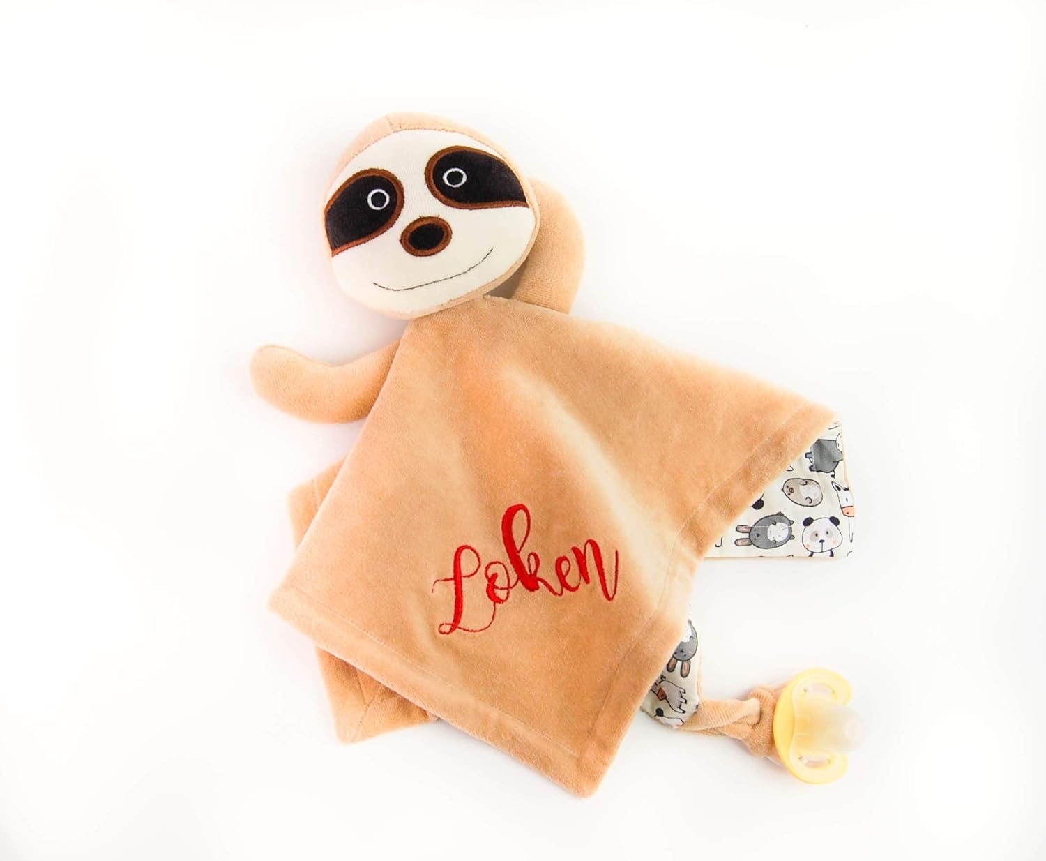 personalized sloth baby blanket