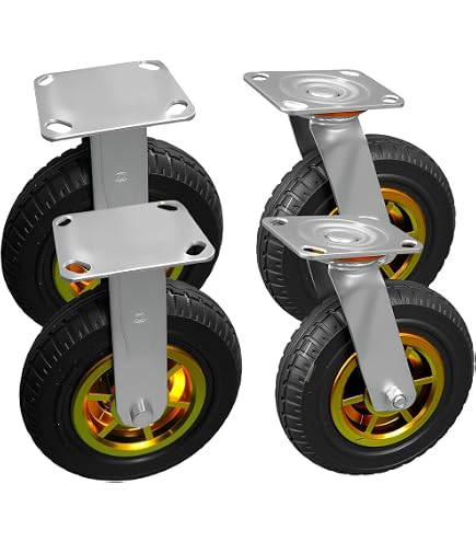 8 Inch Casters Set of 2 Heavy Duty Caster Wheels, 360-degree Swivel Casters 8 Inch Casters Set of 2 Heavy Duty Caster Wheels, 360-degree Swivel Casters