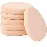 Clofiak 6 PCS Flat Makeup Sponges for Foundation, Make Up Puff, Oval | Beauty Blender, Beige Cushion for Natural and Easy Soft Long-lasting