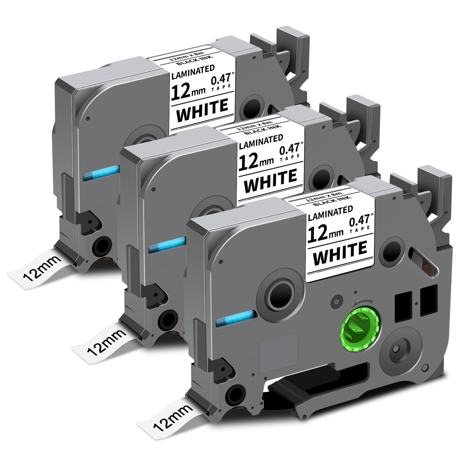 Photo 1 of Tze-231 12mm 0.47 Laminated White Tape Replace for Brother P Touch Label Tape Compatible with Brother Label Maker PTouch H110 D220 D600 D410 D210 D200 D400 P700 1280 1880, TZe Label Tape 1/2 Inch 3pk