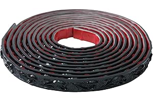 JSIWOTH 6.5 Ft Flexible Peel and Stick Trim, Waterproof Molding Trim for Mirror Frame Cabinet Wall Edge Home Decor, Self Adhesive Trim Black