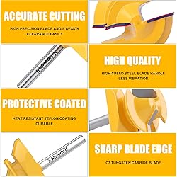 Newdeli 1/4-inch Shank 45 Degree Lock Miter Router