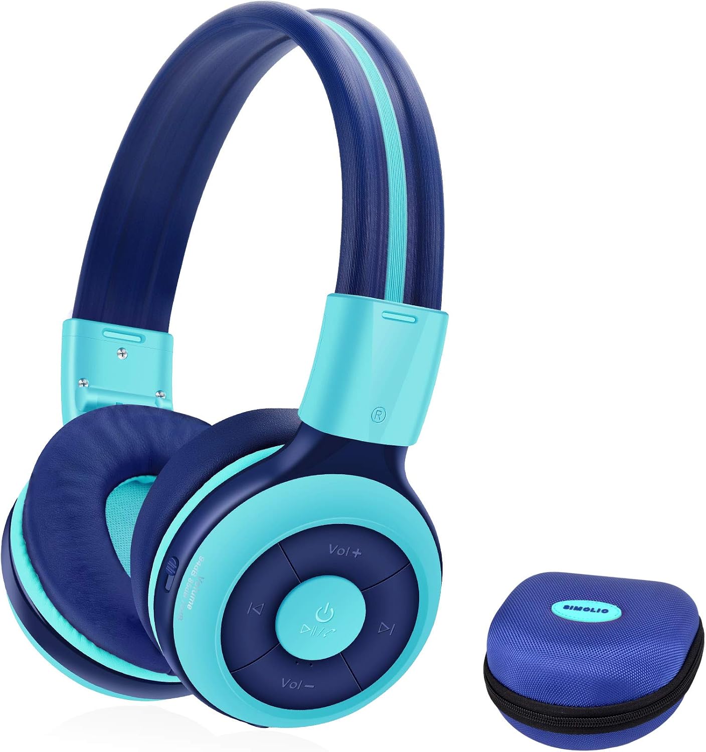 SIMOLIO Kids Headphones Wireless with Microphone & Volume Limited
