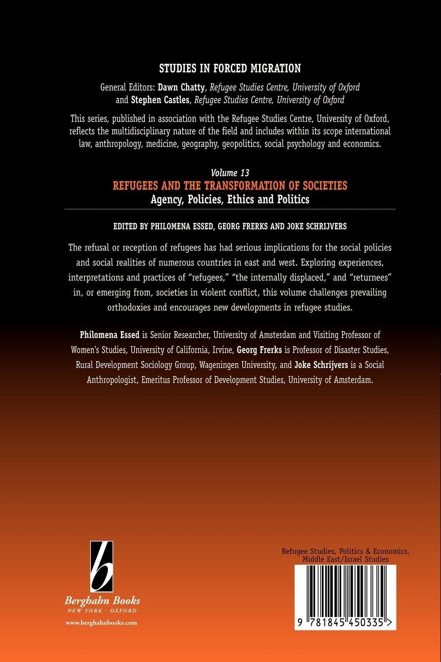 Refugees And The Transformation Of Societies Agency - 