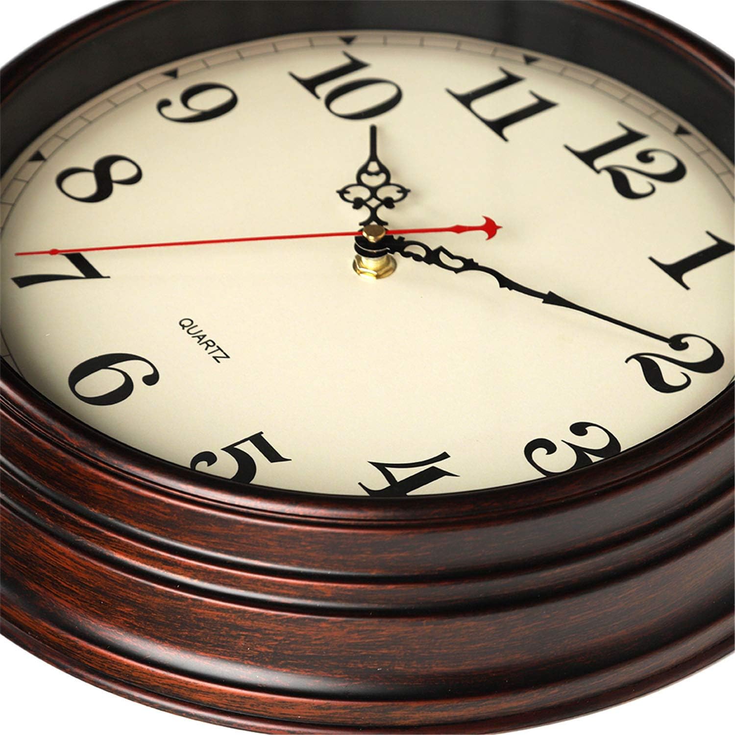 KECYET Vintage Wall Clock Silent Non Ticking - 12 Inch Quality Wall Clocks Battery Operated Decorative for Home Kitchen Farmhouse - Bronze: Kitchen & Dining