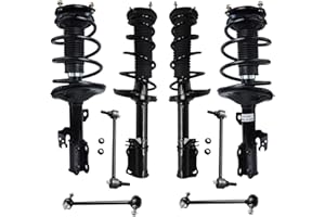 Detroit Axle - 8pc Struts Kit for 2002-2003 Toyota Camry - [02 03 Lexus ES300 w/o Adaptive Suspension] Front Rear Complete 4 Struts with Coil Springs 4 Sway Bar Links Replacement Ready Struts Assembly