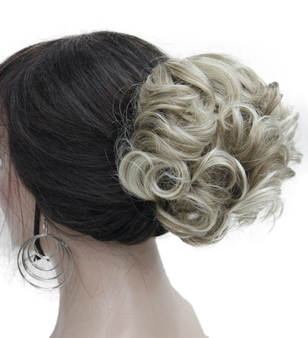 Lydell 6" Short Ponytail Hair Piece Wavy Claw Clip In/on Hairpiece Hair Extension (H16/613 Blonde Highlight)