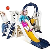 Arlopu Swing Slide for Kids, 6 in 1 Slide Climber