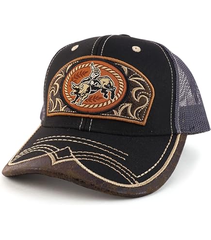TOPACC Western Trucker Hat for Men Women Vintage Cowboy Country Hats Cute Baseba TOPACC Wesrern Cowboy Trucker Hat for Women Horse Vintage  main image 2