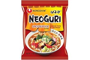 Nongshim Neoguri Spicy Seafood with Udon-Style Noodle, 4.2 Ounce (Pack of 10)