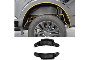Maxzina Rear Wheel Well Liners Compatible with 2021-2025 Ford F150 (Not for Raptor) Rear Wheel Arch Liners PE No Drilling Wel