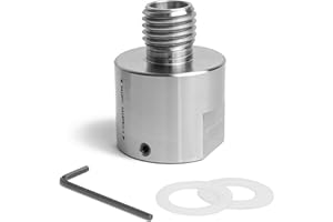 BMWOOD 1-1/4" x 8TPI Female to 1" x 8TPI Male Thread Adaptor, For wood lathe with 1-1/4"x8TPI spindle thread, Woodworking Lat