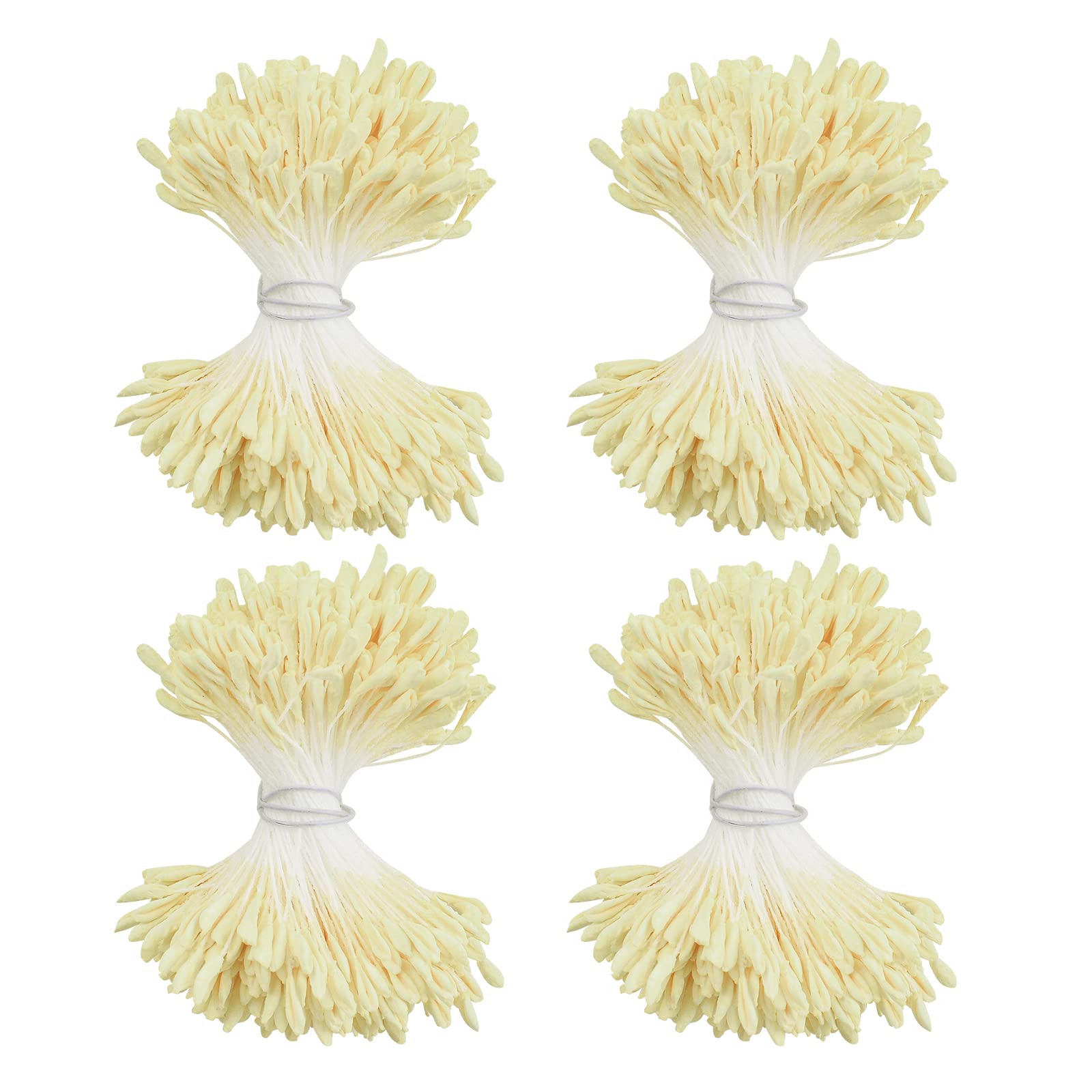 URROMA 1360 Pieces Canary Yellow Flower Stamen, Artificial Flower Stamen Pistil Wedding Decoration
