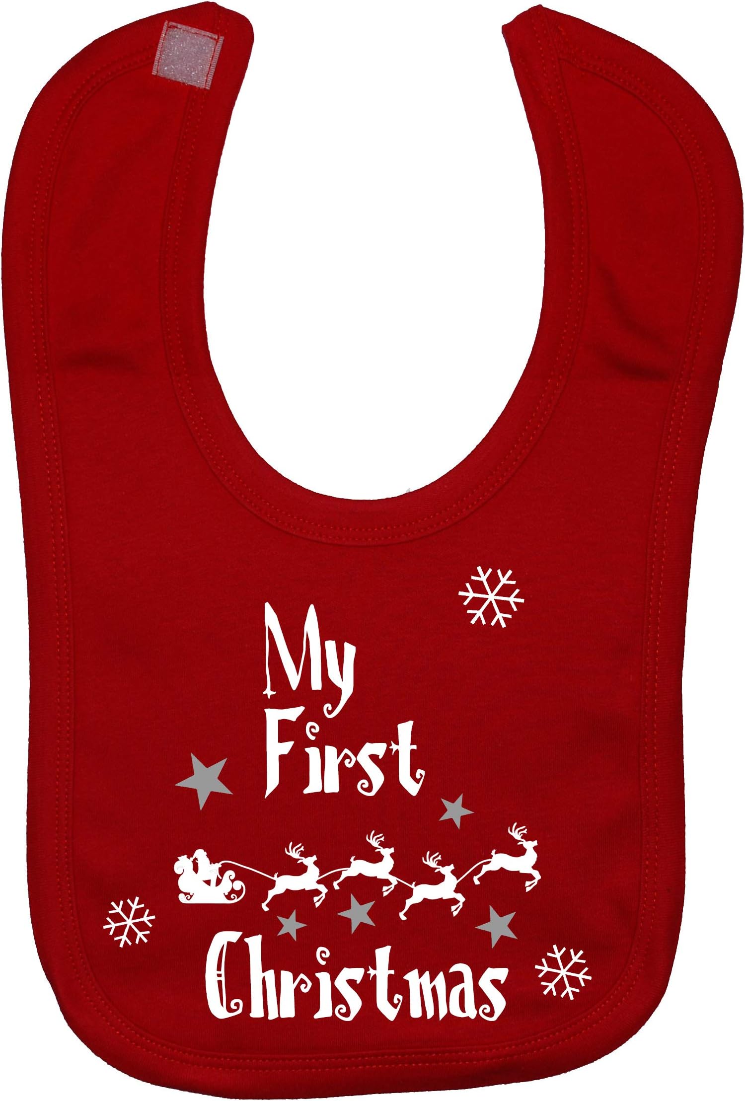 Acce Products My First Christmas With Sleigh Baby Nursery Feeding Bib Touch Attach 0 to approx 3 Years