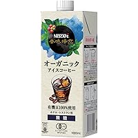 ネスカフェ 香味焙煎 オーガニックアイスコーヒー 無糖 1000ml×6本