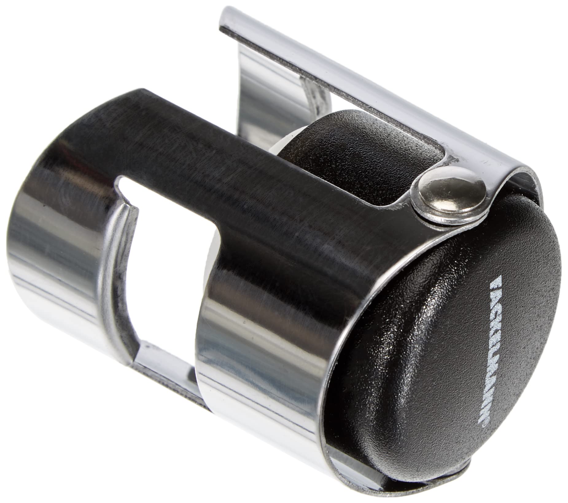 Fackelmann Champagne Stopper of Metal, Black/Silver, 1.5 x 2-Inch