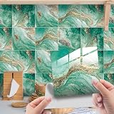 HORIWE Marble Tile Stickers 20pc 8x8 In PVC Waterproof Self-Adhesive Backsplash