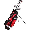 Remarkable Right Handed Junior Golf Club Set for Age 6 to 8 (Height 3'8" to 4'4") Set Includes: Driver (15"), Hybrid Wood (25*), #7, #9 Iron, Putter, Bonus Stand Bag & 2 Headcovers