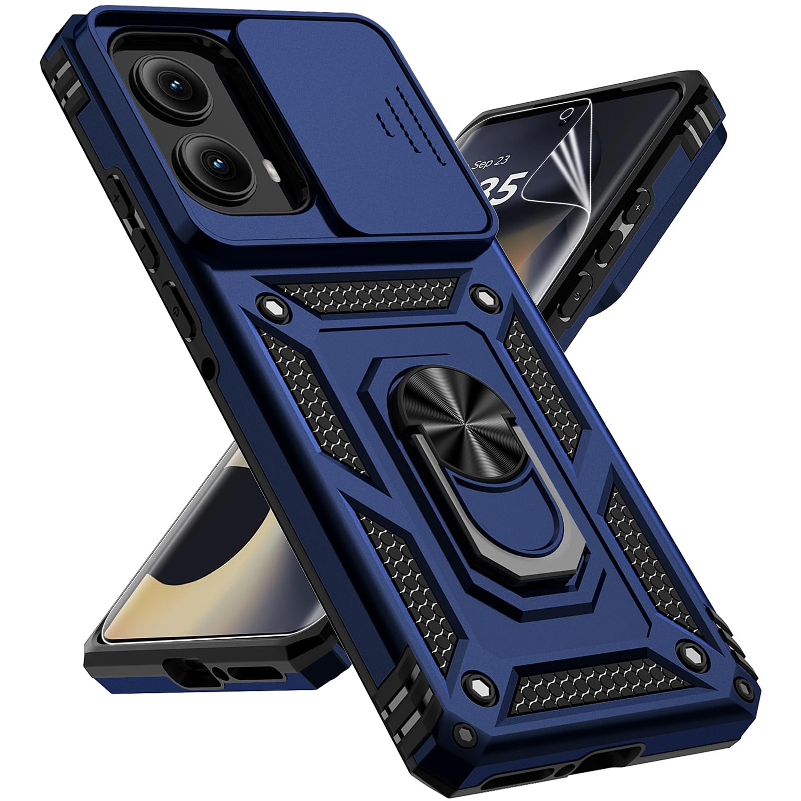 for Motorola Edge 2024 Case with Slide Camera Cover