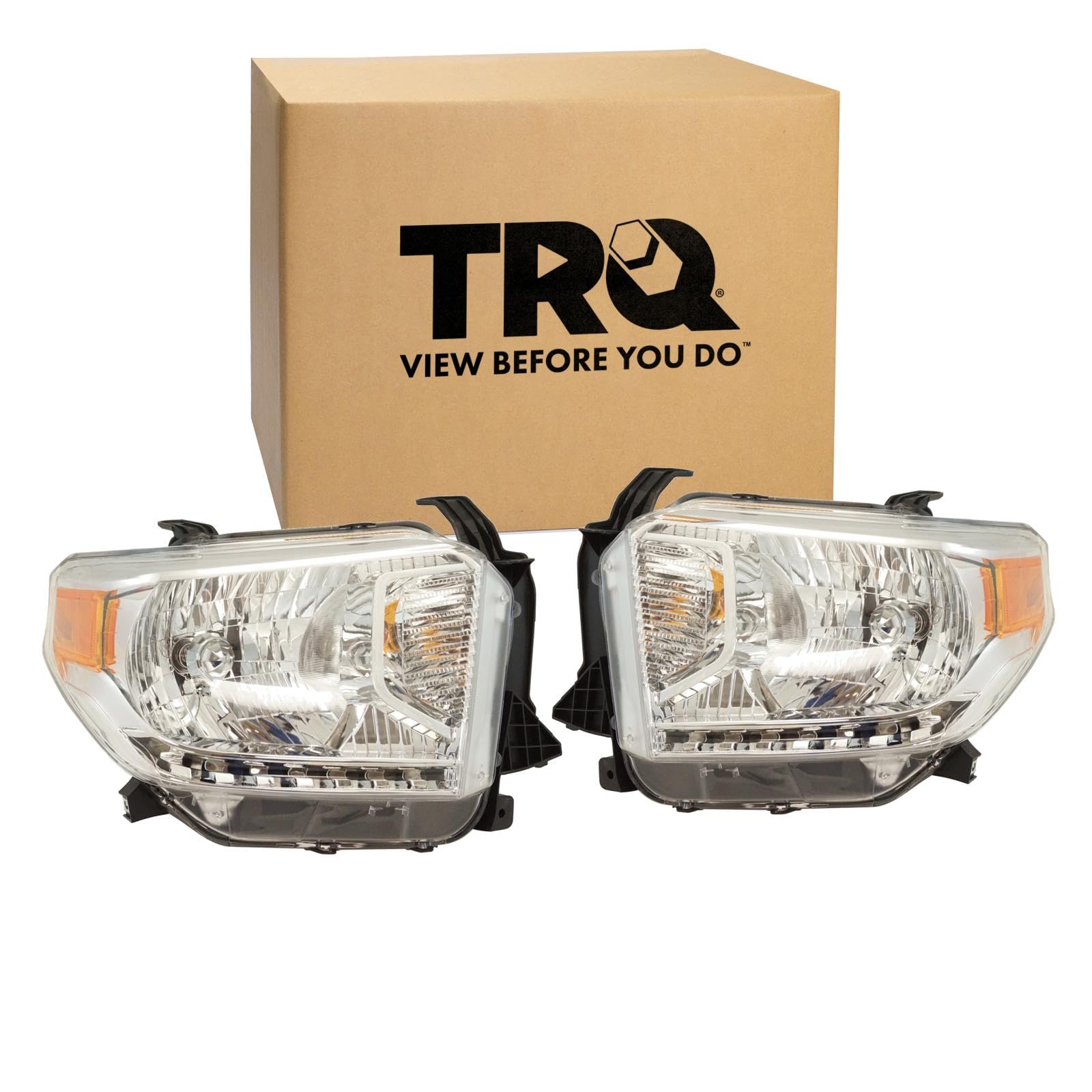 TRQ Headlight Assembly Set Headlights Compatible