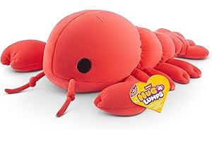 Hug-A-Lumps Lobster Lenny by ZURU, Small, 1.65 lbs, Cuddly Squishy Weighted Plush, Sleeping Pillow Plush, Stuffed Animal (Lobster)