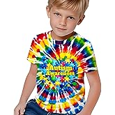 RPWZRCB Kids Tie Dye Shirts for Boys Girls Outfit Clothes 6-16 Years Children Hippies Short Sleeve Tees Tie-Dye T Shirt