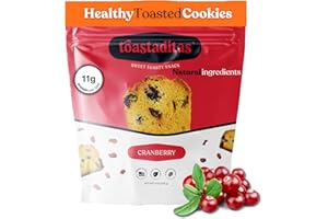 Toastaditas Cranberry Toasted Cookies, Natural Ingredients, No Artificial Flavors, Ideal for Coffee or Tea pairing, Snacks for kids and adults (6 oz Pack, Cranberry)