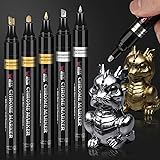 LET'S RESIN 6Pcs Mirror Chrome Markers,3 Sizes