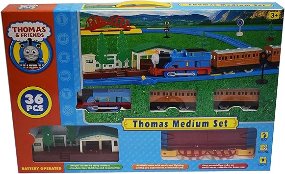 Manvi Toys Thomas and Friends Electric Track Train Set with Platform (Multicolour)
