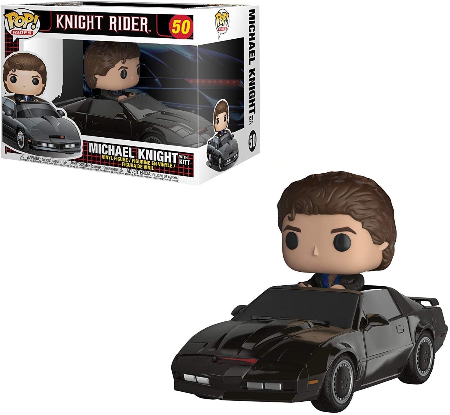 Funko POP! Rides: Knight Rider: KITT and Michael Knight - Collectable Vinyl Figure - Gift Idea - Official Merchandise - Toys for Kids & Adults - TV Fans - Model Figure for Collectors and Display