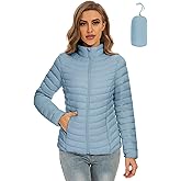 ROYAL MATRIX Women's Packable Puffer Jacket Lightweight Quilted Puffer Jacket Winter Warm Puffy Jacket with Stand Collar