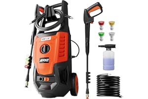 AIVOLT Electric Pressure Washer, 3000PSI & 2.6GPM, 1800W High-Pressure Portable Power Washer with 5 Nozzles, Perfect for Car, Fence & Deck Cleaning(Upgraded)