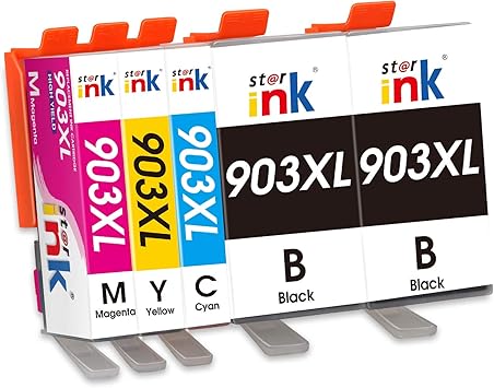 Starink 903xl Kompatibel Fur Hp 903 903xl Tintenpatronen Kompatibel Fur Hp Officejet Pro 6950 6970 6960 All In One Drucker 2 Schwarz 1 Cyan 1 Magenta 1 Gelb Amazon De Burobedarf Schreibwaren