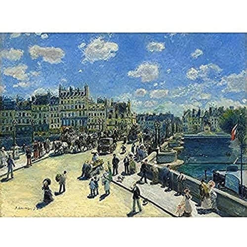 Auguste Renoir Pont Neuf Paris Art Print Canvas Premium Wall Decor Poster Mural