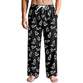 Resiprolty Mens Pajama Pants Soft Men Pj Bottoms with Pockets Drawstring Sleep Lounge Pant for Men (M-XL)