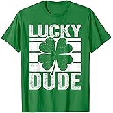 Funny Lucky Dude Boys St Patrick’s Day Shirt Toddler Kids T-Shirt