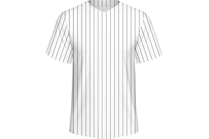 Lalkllo Men Baseball Jersey Solid Shirts Plain Casual Button Down Short Sleeves T-Shirt Sports Uniform S-2XL