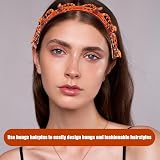 ASIRYVA 2 Pcs Clip Headbands Black Brown Non-Slip Multi-Layer Hairpins view 7