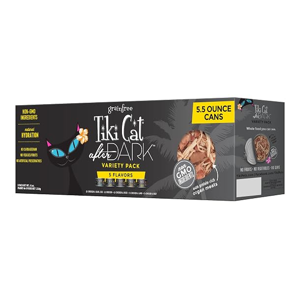 TIKI CAT AFTER DARK WET CAT FOOD, VARIETY...