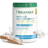 Organika Canadian-Made Enhanced Collagen Powder - for Healthy Hair, Skin, Nails, and Joints. Hydrolyzed Protein Peptides for 