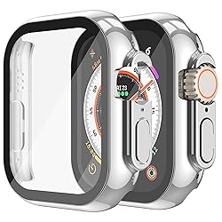 Misxi 2 Pack Hard PC Case with Tempered Glass