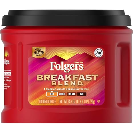 Folgers coffee breakfast Blend 25.4oz (025500205298)