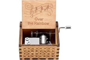 Muzero Over The Rainbow Music Box - Gift for Wife Husband Boyfriend Girlfriend Women, Gifts for Birthday Valentine Anniversary Christmas Hand Crank Musical Box Play Over The Rainbow